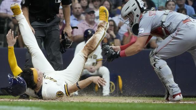 De La Cruz launches a mammoth homer, but the Brewers edge the Reds 3-2 in  their division showdown