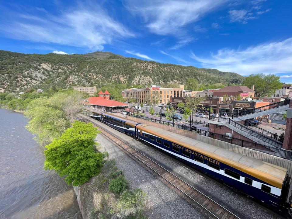 The train stationed in Glenwood Springs, Colorado.