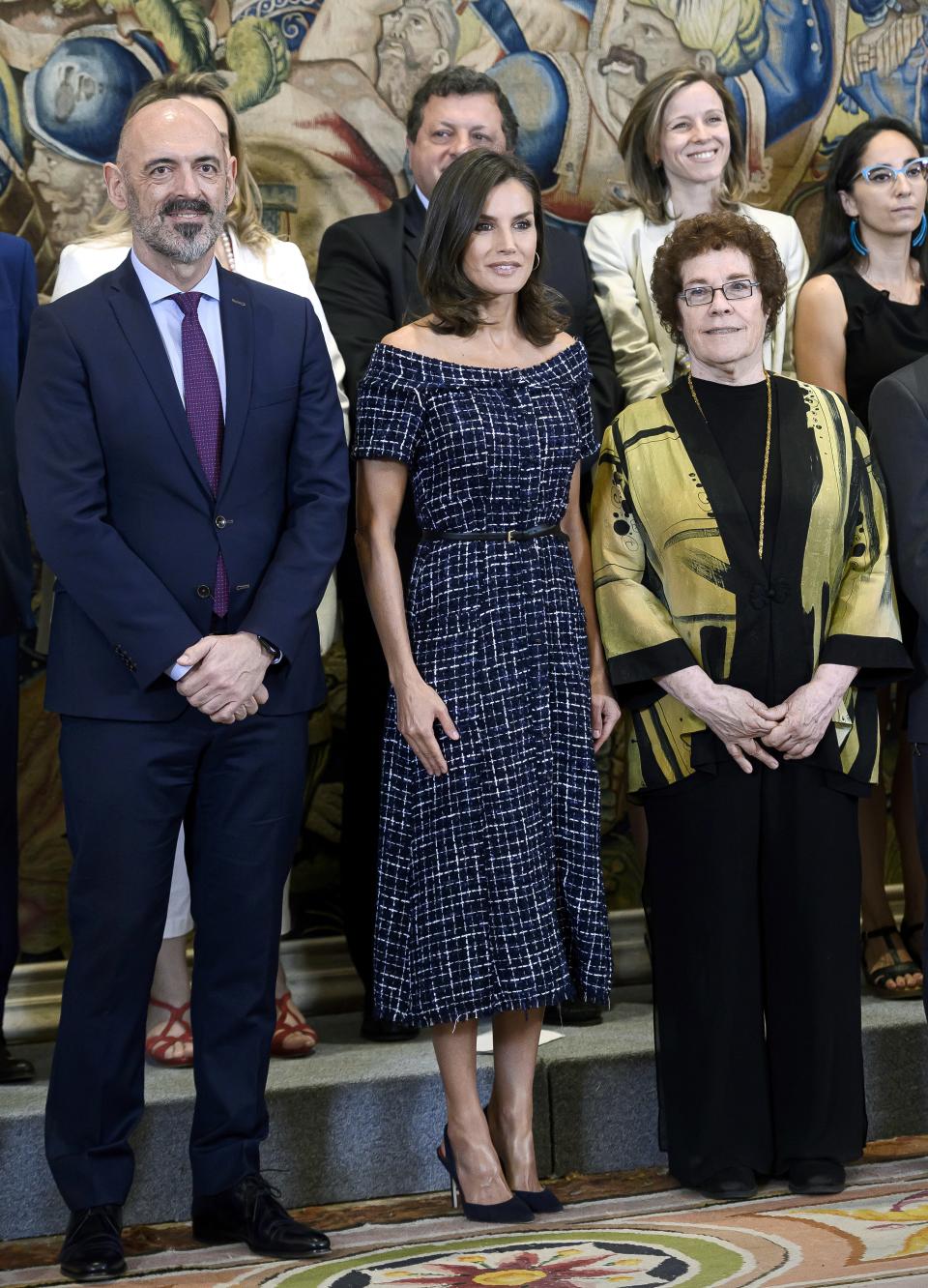 <h1 class="title">Queen Letizia Of Spain Attends Audiences At Zarzuela Palace</h1><cite class="credit">Photo: Getty Images</cite>