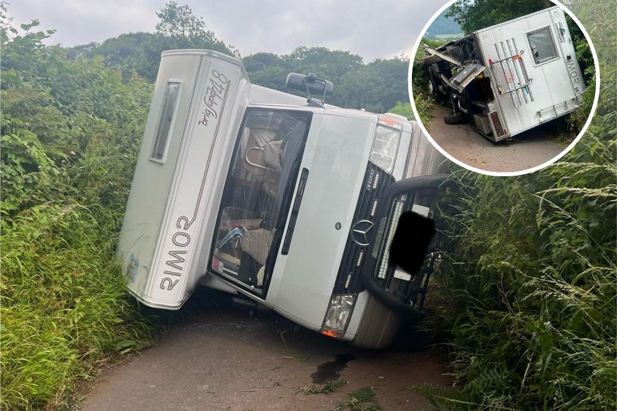The road was blocked for 2 hours 45 minutes. <i>(Image: Avon and Somerset Police)</i>