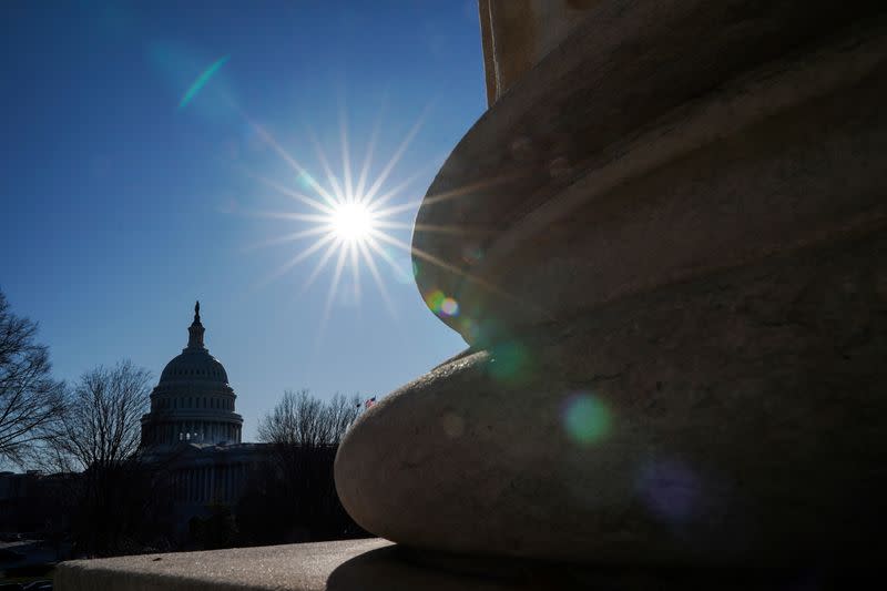 The US Capitol on First Day of Impeachment in Washington