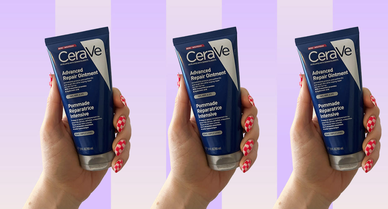 CeraVe's Advanced Healing Ointment can treat dry, chapped skin on the face and body. (Yahoo Life UK)
