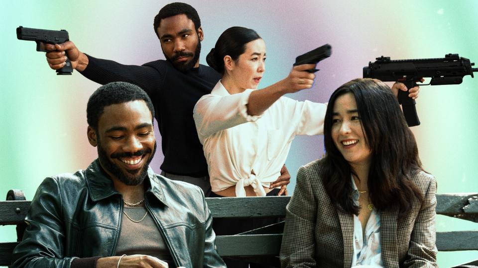 Donald Glover and Maya Erskine in *Mr. & Mrs. Smith*.