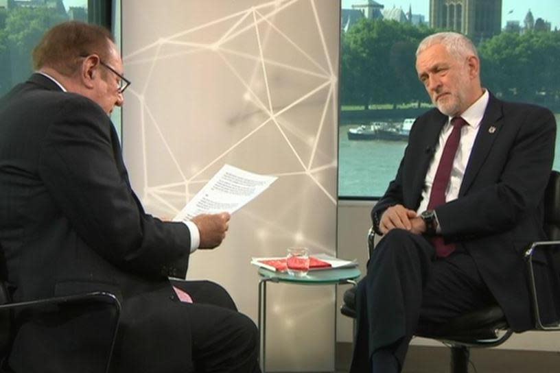 Andrew Neil interviewed Jeremy Corbyn on BBC One (BBC)