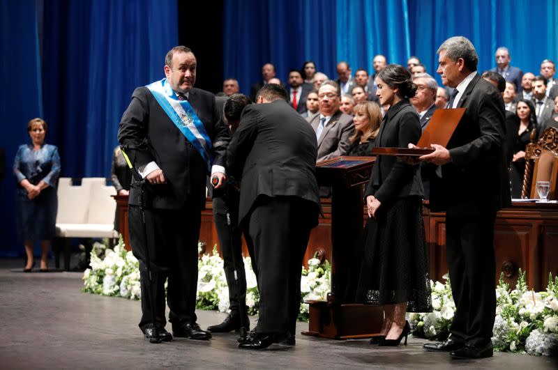 Alejandro Giammattei is sworn-in as Guatemala's President in Guatemala City