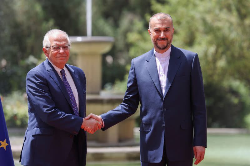 Iran's Foreign Minister Amir-Abdollahian meets European Union foreign policy chief Borell in Tehran