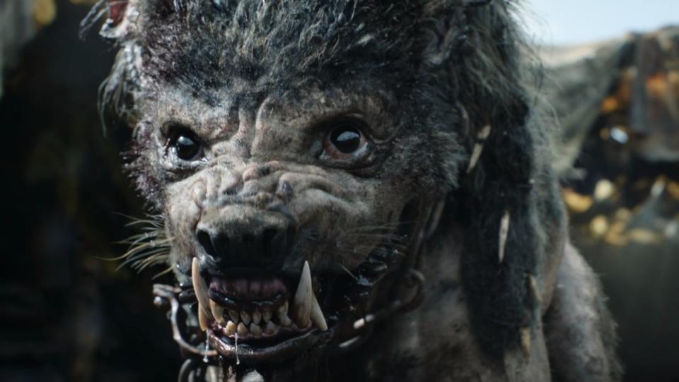 The Lord of the Rings the Rings of Power, a wolf-creature monster called a Warg