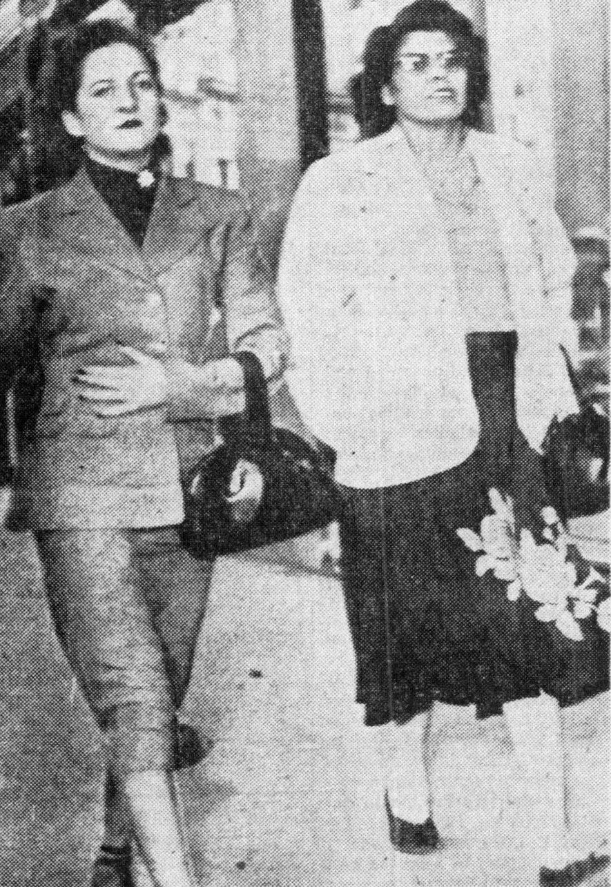 June 12, 1959: Cricket Coogler, left, was snapped by a sidewalk photographer as she was walking in El Paso with a friend, Josephine Talamantes of Las Cruces, on March 27, 1949.