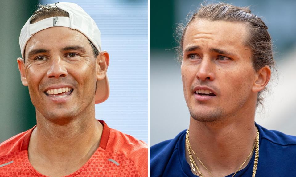 <span>Rafael Nadal and Alexander Zverev will meet in the first round in Paris.</span><span>Composite: Getty</span>