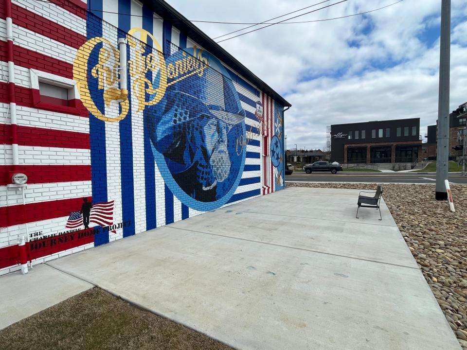 A mural now finished in Mt. Juliet at a commercial center named for the late Charlie Daniels.