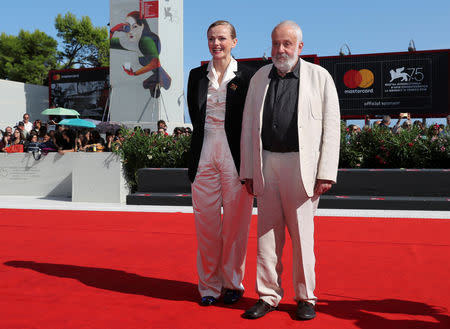 The 75th Venice International Film Festival - Screening of the film "Peterloo" competing in the Venezia 75 section - Red Carpet Arrivals - Venice, Italy, September 1, 2018 - Director Mike Leigh and cast member Maxine Peake pose. REUTERS/Tony Gentile