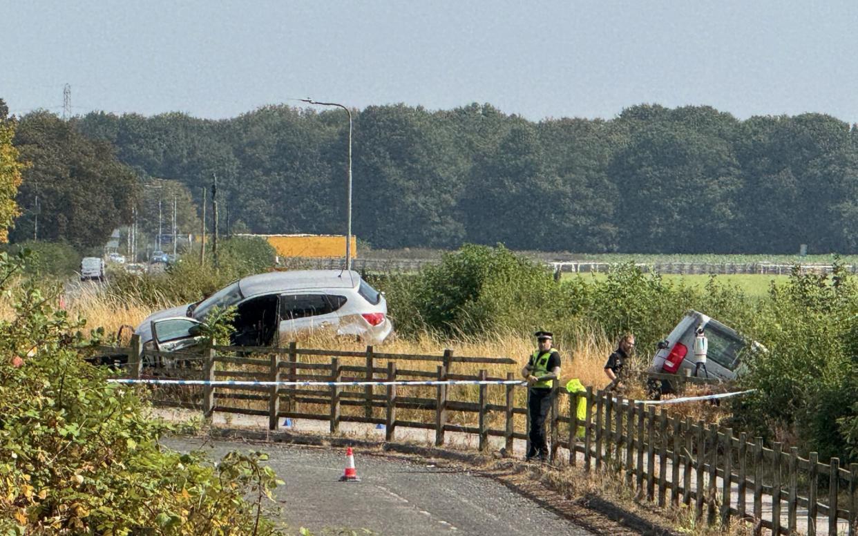 Scene of the collision near Wetherby racecourse