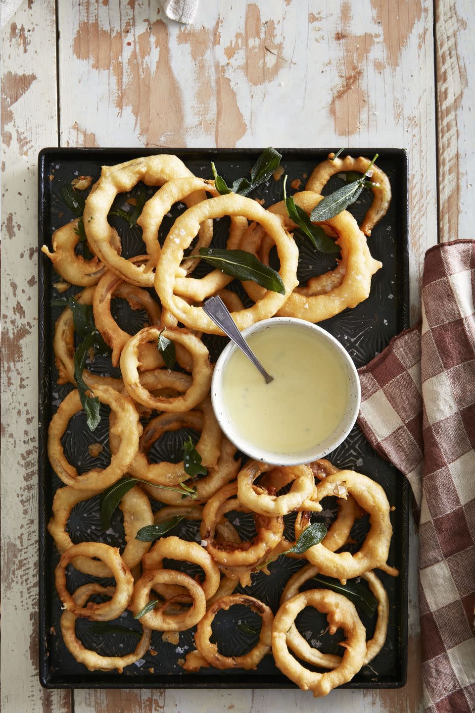 onion rings with sage aioli