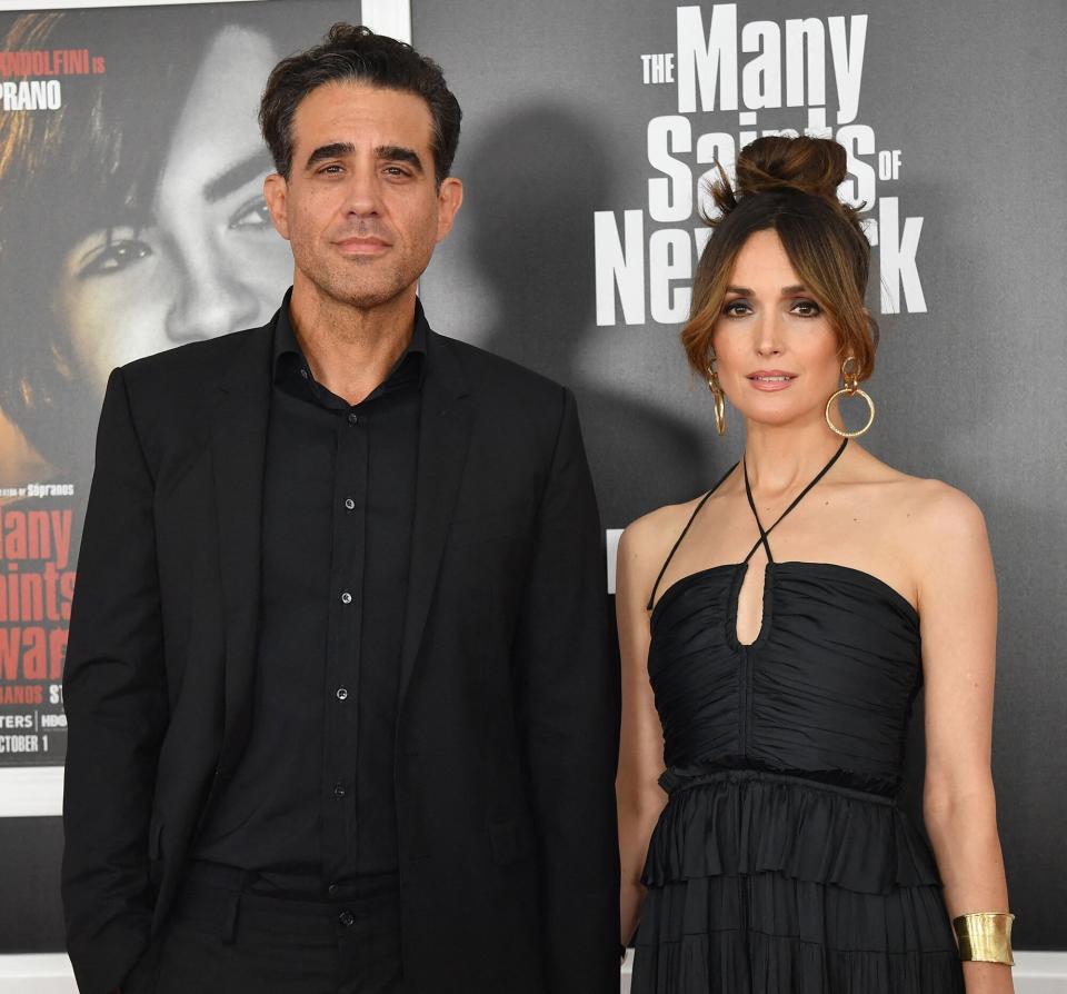 Bobby Cannavale and partner Australian actress Rose Byrne arrive for the Tribeca Fall Preview of "The Many Saints of Newark" at Beacon Theatre on September 22, 2021 in New York City