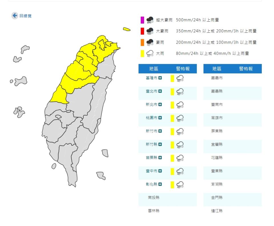 鋒面接力賽！全台9縣市大雨特報　「雨彈連炸5天」林嘉愷曝雨停時間點