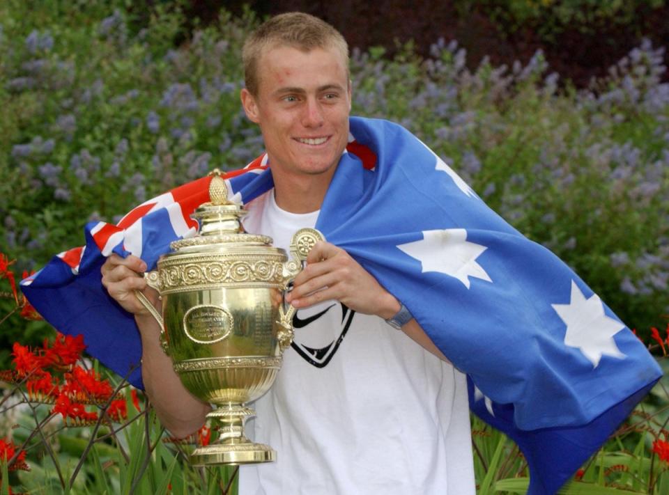 Lleyton Hewitt won Wimbledon 20 years ago (Rebecca Naden/PA) (PA Archive)