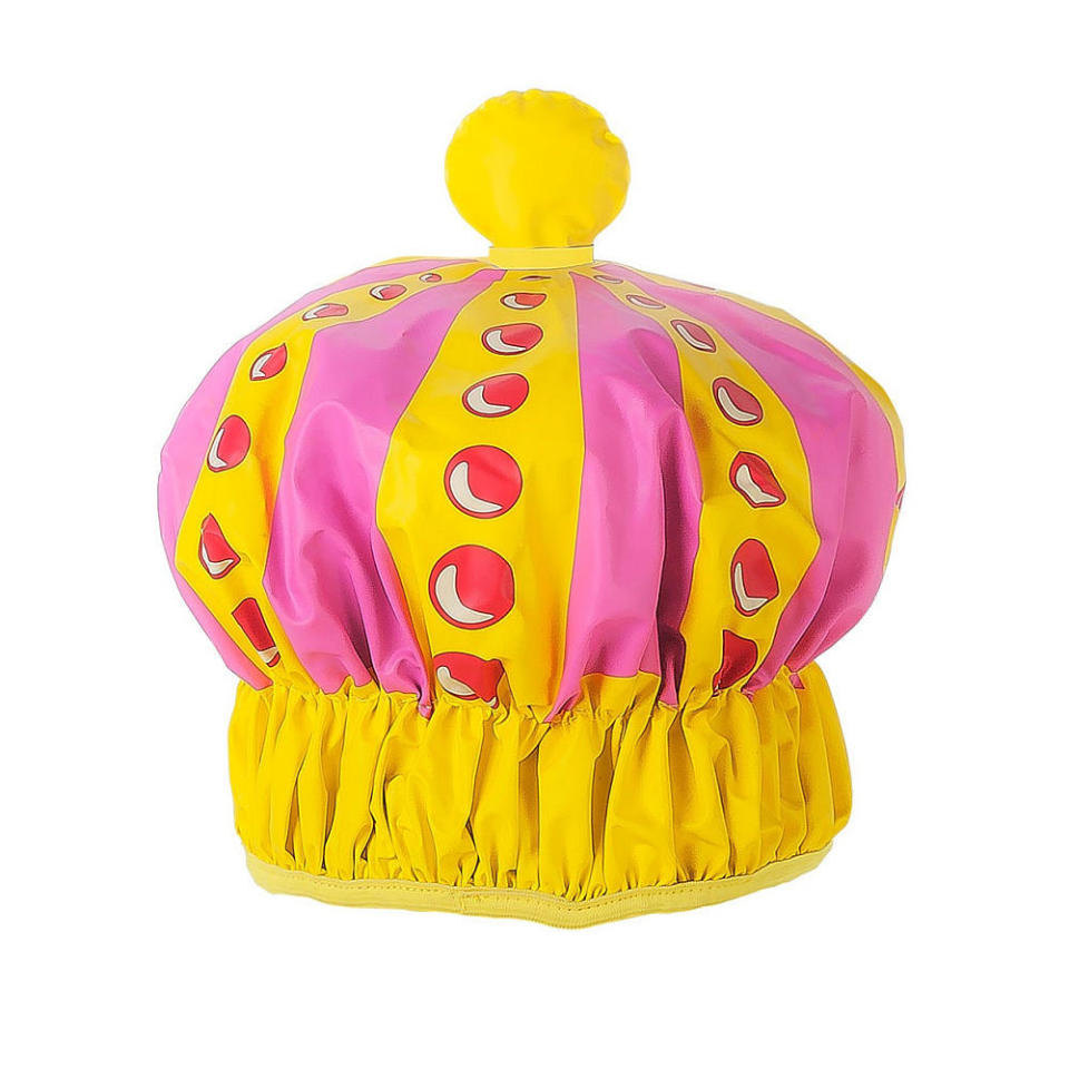 Crown Shower Cap, $5.99 at <a href="http://www.toysrus.com/product/index.jsp?productId=62792396&amp;cagpspn=plat_21149407&amp;camp=PLAPPCG-_-PID21149407:TRUS&amp;eESource=CAPLA_DF:62792396:TRUS" target="_blank">Toys "R" Us</a>