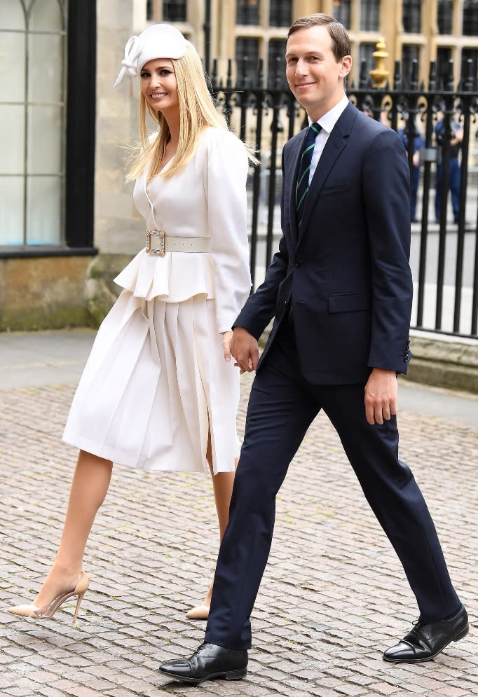 Ivanka Trump and Jared Kushner attend as US President Donald Trump visits Westminster Abbey as part of the US State Visit in London, UK, on the 3rd June 2019.