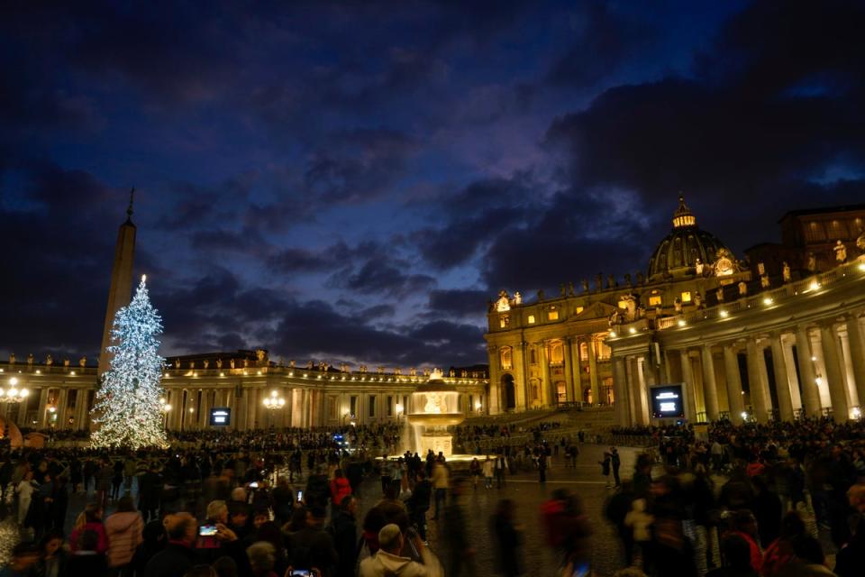 Visitors crowd St. Peter's Basilica at the Vatican on New Year’s Day (Copyright 2023 The Associated Press. All rights reserved)