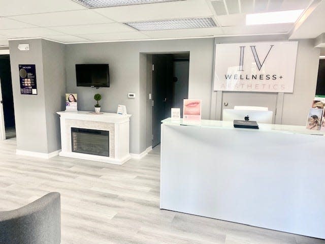 The lobby of IV Wellness + Aesthetics, located at 710 Eastern Ave. in Plymouth.