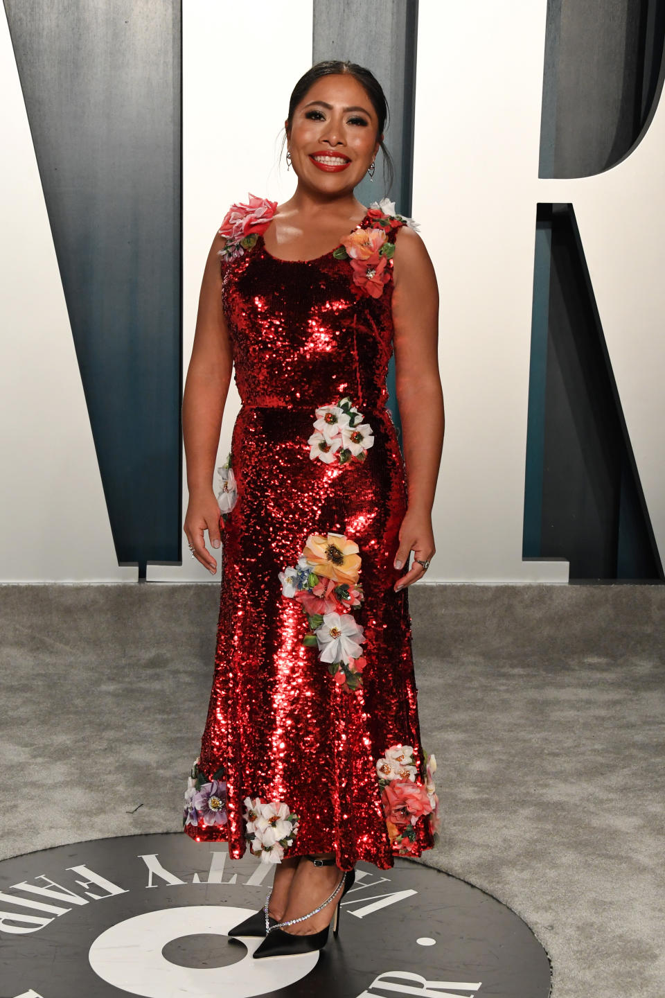 BEVERLY HILLS, CALIFORNIA - FEBRUARY 09: Yalitza Aparicio attends the 2020 Vanity Fair Oscar Party hosted by Radhika Jones at Wallis Annenberg Center for the Performing Arts on February 09, 2020 in Beverly Hills, California. (Photo by Jon Kopaloff/WireImage)