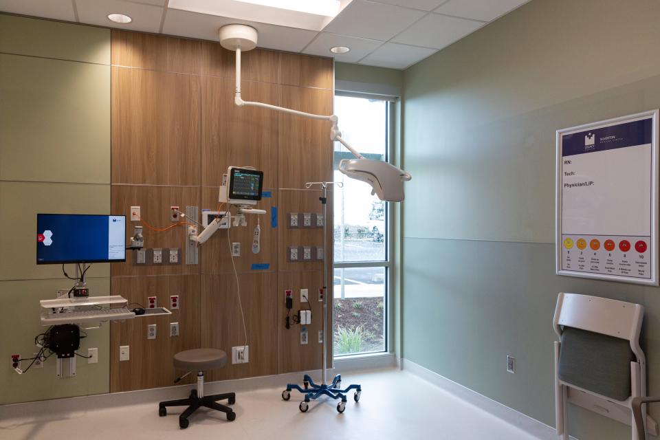 One of many rooms as part of the expansion to treat patients at Legacy Silverton Medical Center in Silverton. It features natural lighting to provide a more tranquil space.