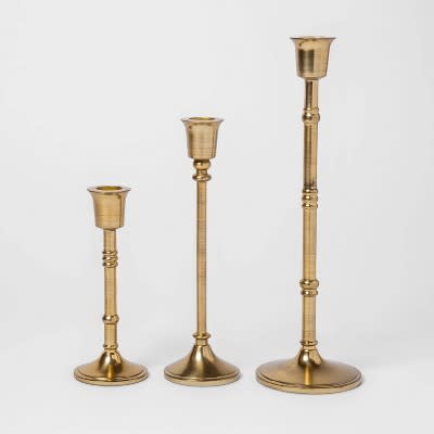 11) 3-Piece Taper Candle Holder Set