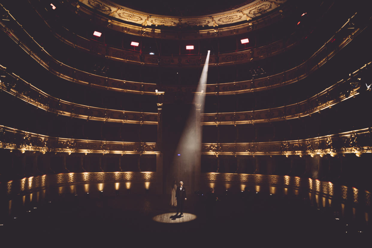 The singer during Believe In Christmas – Encore (Luca Rossetti/PA)