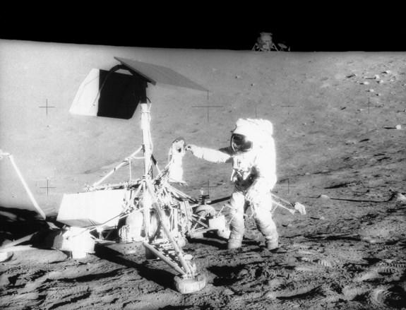 Microbes were found on a spacecraft called Surveyor 3, which was on the moon for 2.5 years when Apollo 12 took samples back to Earth. The result, however, could have come from post-mission contamination in the lab.