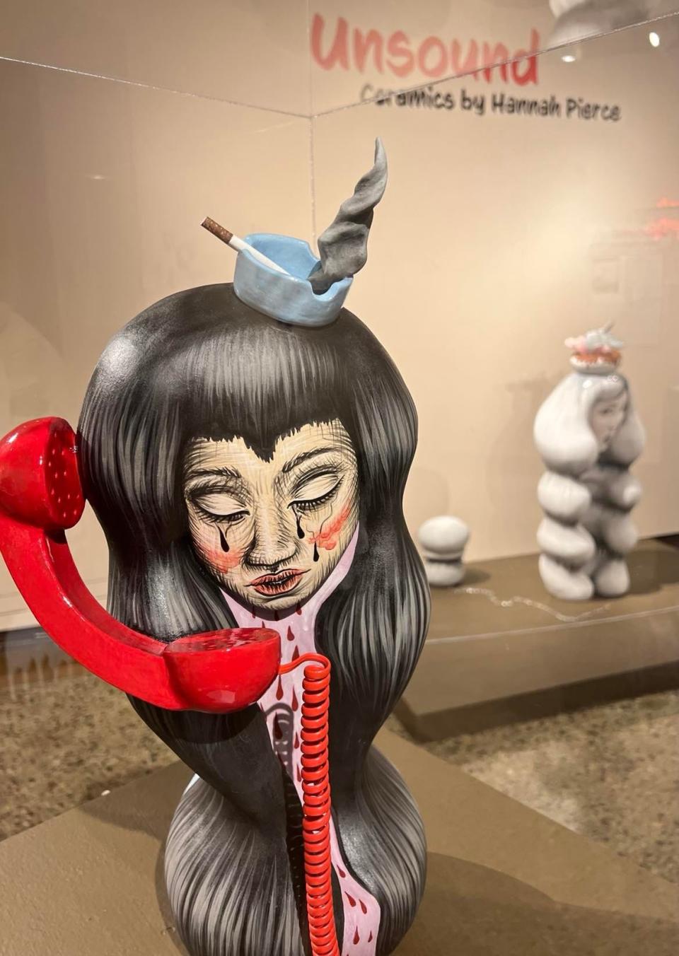 "Unsound" is the title of Hannah Pierce's ceramic sculpture exhibit at the Canton Museum of Art on display through March 6.