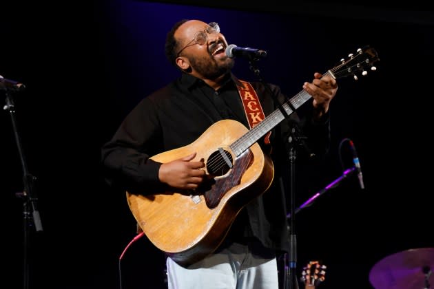 Bartees Strange performs on December 19, 2023 in New York City - Credit: Photo by Taylor Hill/Getty Images for The Ally Coalition