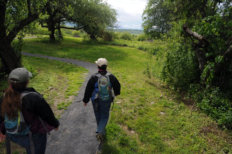 Easy walking trails lead to a sweeping view at Peach Hill Park in the Town of Poughkeepsie.