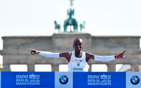 Eliud Kipchoge at Berlin marathon - Credit: AFP