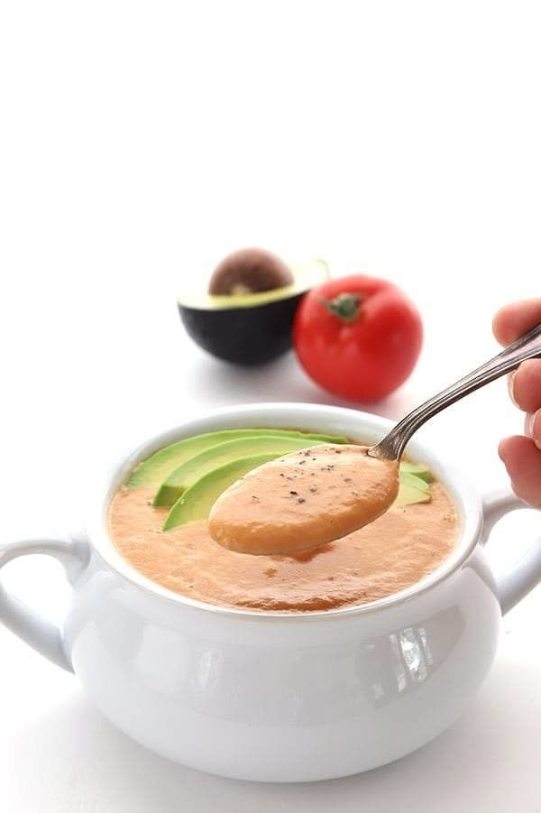 Roasted Tomato Bisque in a bowl