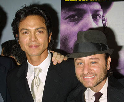 Benjamin Bratt and Fisher Stevens at the New York premiere of Miramax's Pinero