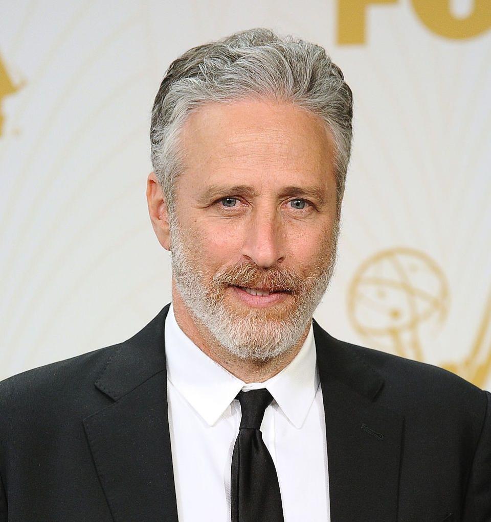 With Beard: Jon Stewart