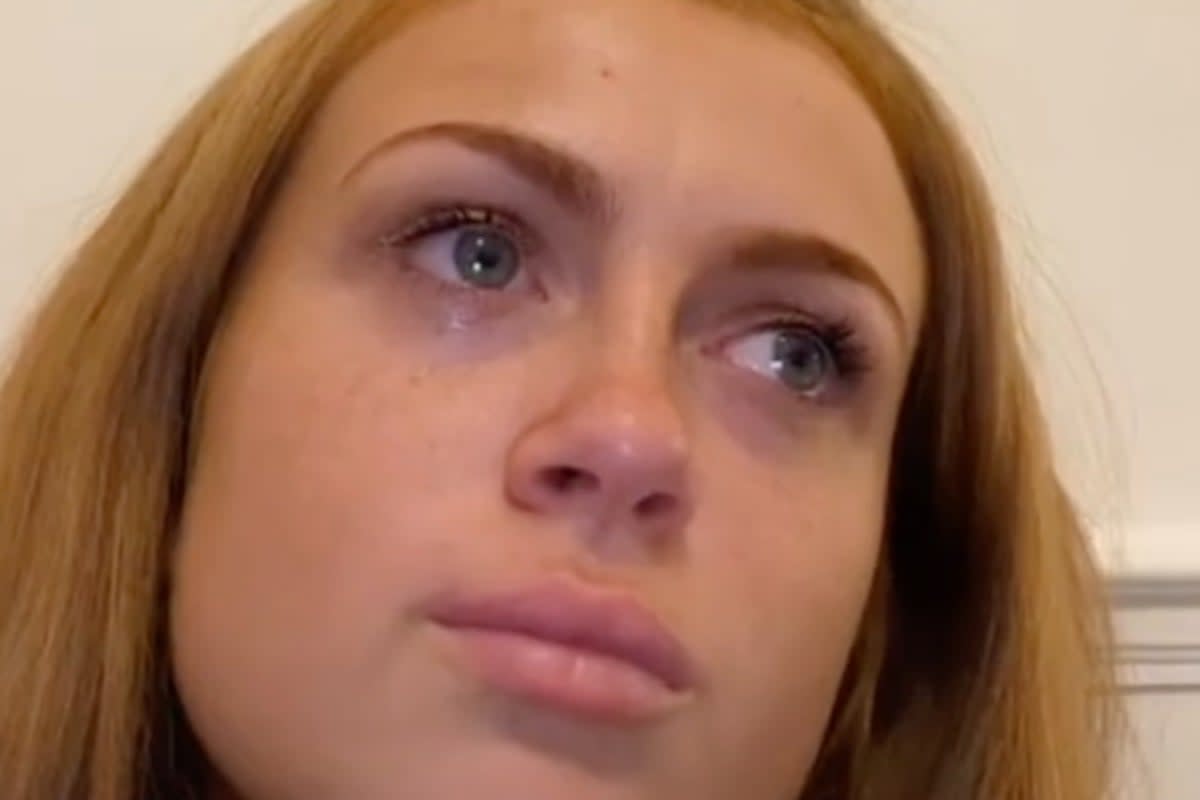 Maisie Smith posted a cryptic video of herself crying on Tik Tok on Tuesday (Maisie Smith/Tik Tok)