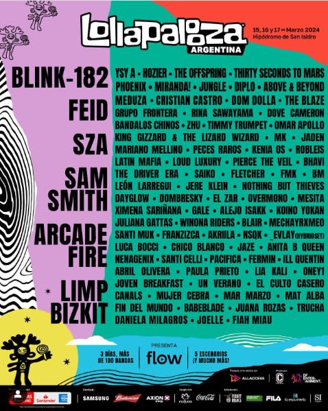 Lollapalooza 2024: el lineup completo