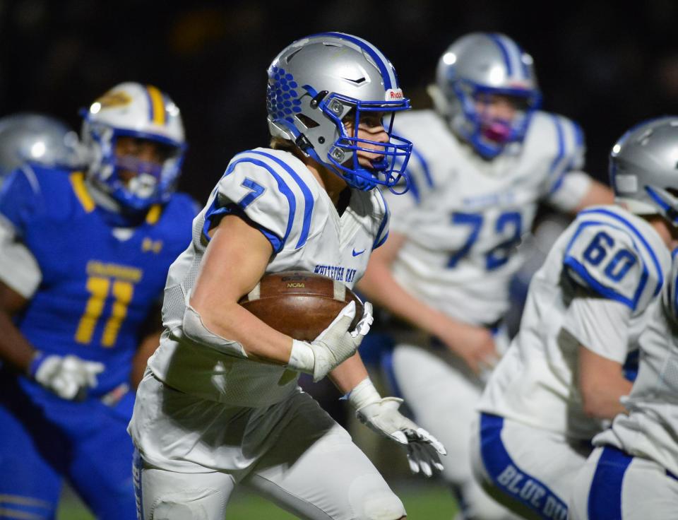 Grover Bortolotti was an all-state running back from Whitefish Bay High School in 2020. He has only five carries for 48 yards on his Badgers rushing résumé in three seasons.