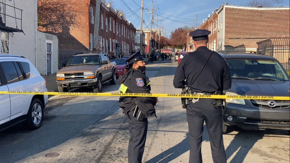 Wilmington police investigate an apparent shooting in the city's Hilltop neighborhood on Wednesday, Dec. 1, 2021.
