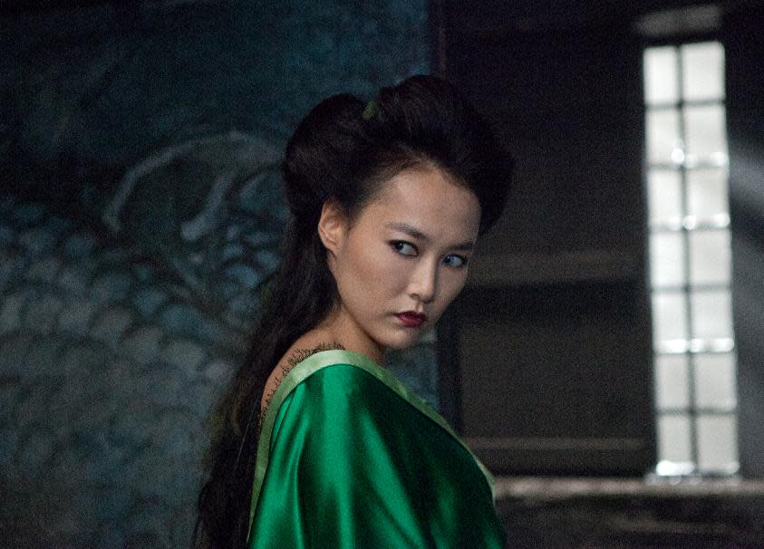 This image released by Universal Pictures shows Rinko Kikuchi in a scene from "47 Ronin." (AP Photo/Universal Pictures, Frank Connor)