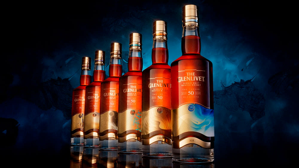  The Glenlivet whisky bottles featuring AI art. 