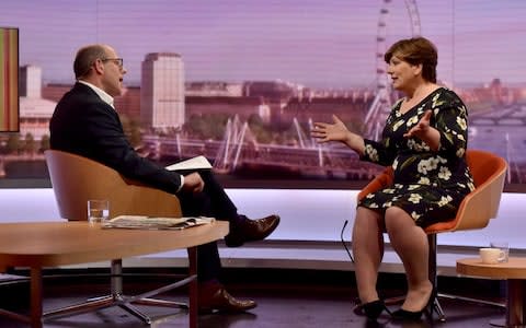 Emily Thornberry, pictured this morning on The Andrew Marr Show - Credit: Jeff Overs