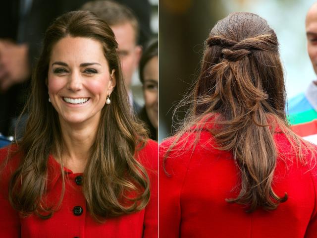 Kate Middleton pairs the Lotus Flower Tiara with voluminous hair