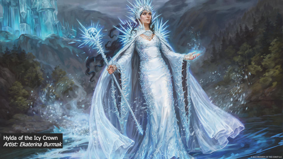 An MTG take on the Snow Queen (who inspired Elsa from Frozen) in Wilds of Eldraine