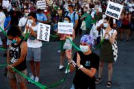 Protest to demand the protection of Spain's public health system, amid the coronavirus disease (COVID-19) outbreak, in Madrid