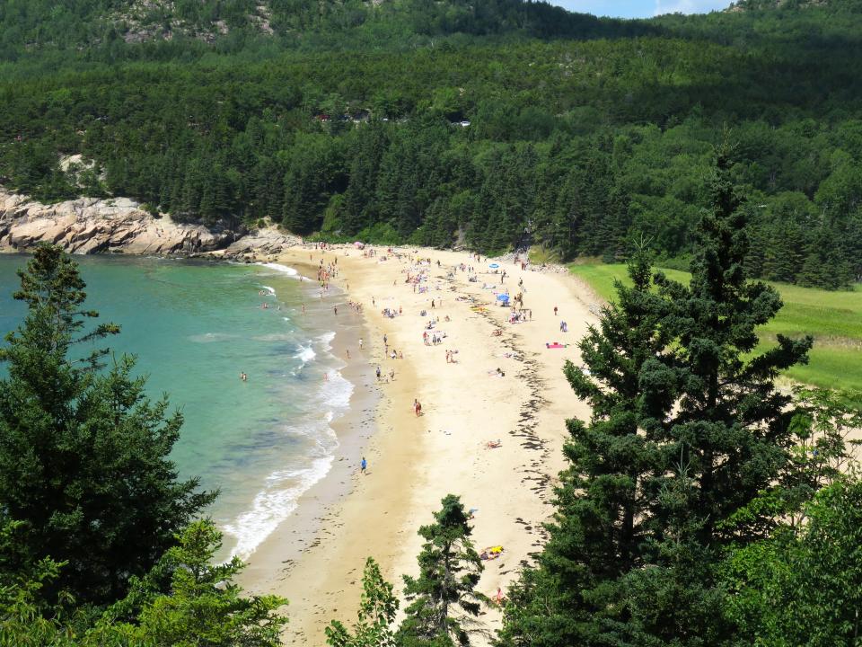 Sand Beach at Acadia National Park, Maine.