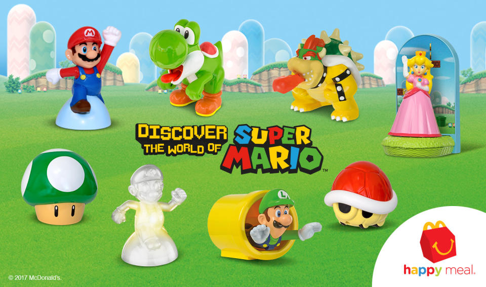 Nintendothemed Happy Meal toys are back at McDonald's, like it's the