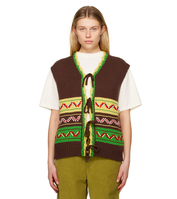 3) Brown Foliage Vest