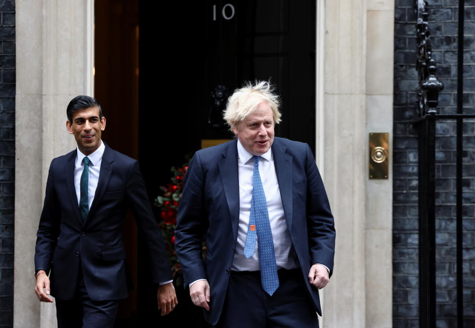 British Prime Minister Boris Johnson and Chancellor of the Exchequer Rishi Sunak 